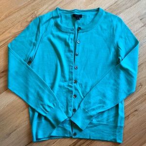 Teal classic J. Crew cardigan